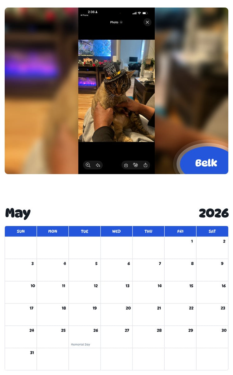 2026 - 2027 Belk - Pawidols Pet Calendar