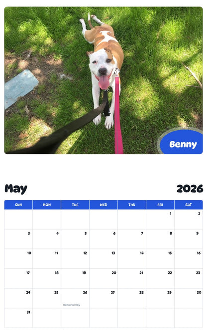 2026 - 2027 Benny - Pawidols Pet Calendar