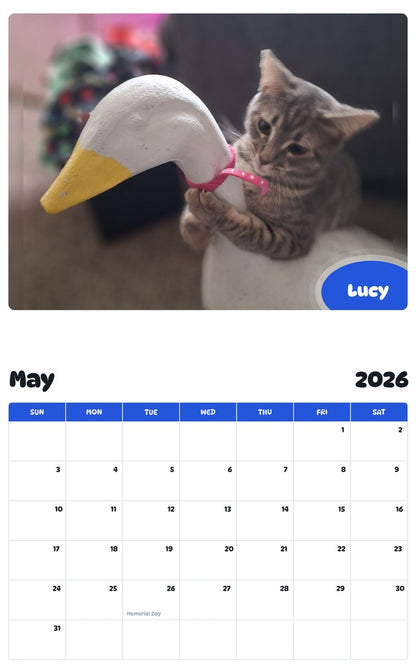 2026 - 2027 Lucy - Pawidols Pet Calendar