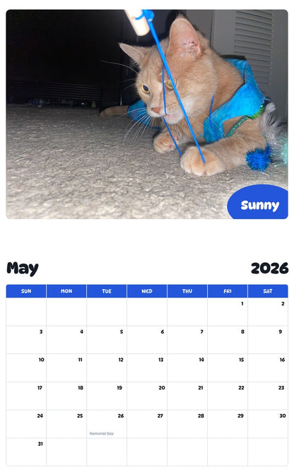 2026 - 2027 Sunny - Pawidols Pet Calendar