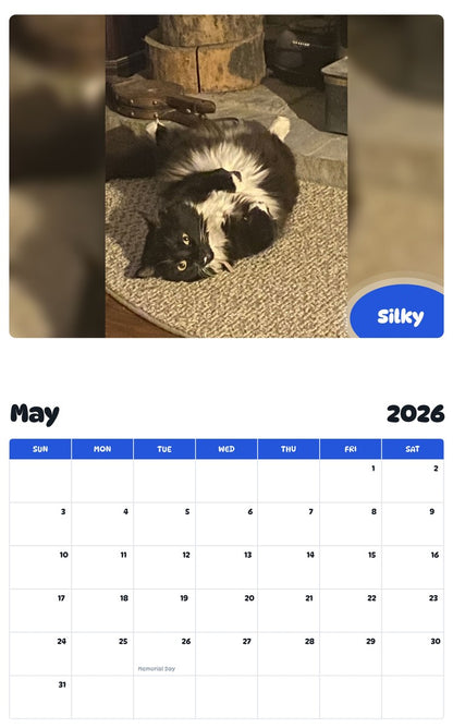 2026 - 2027 Silky - Pawidols Pet Calendar