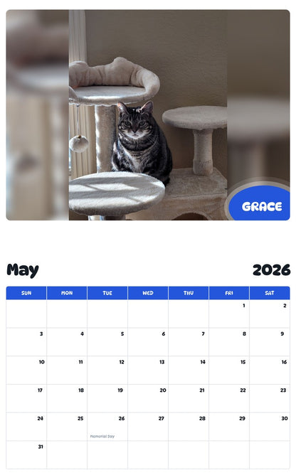 2026 - 2027 GRACE - Pawidols Pet Calendar