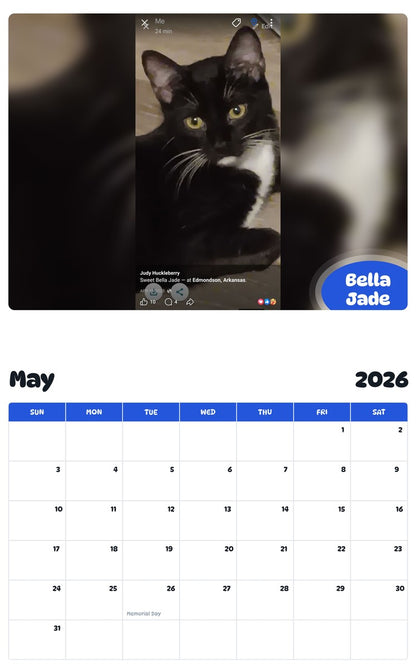2026 - 2027 Bella Jade - Pawidols Pet Calendar