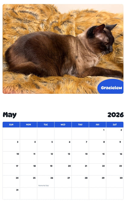 2026 - 2027 Gracielew - Pawidols Pet Calendar