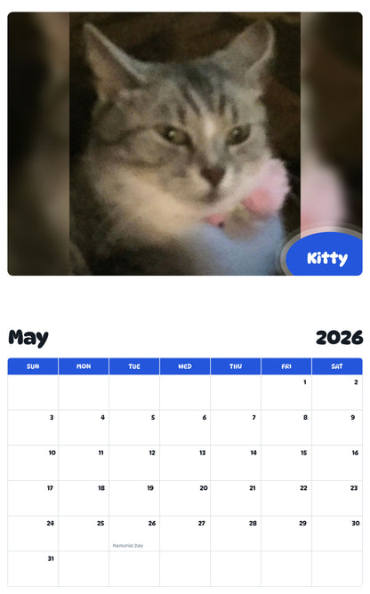 2026 - 2027 Kitty - Pawidols Pet Calendar