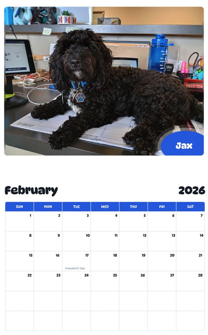 October 2025 - September 2026 Jax - Pawidols Pet Calendar