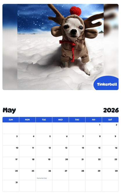 2026 - 2027 Tinkerbell - Pawidols Pet Calendar