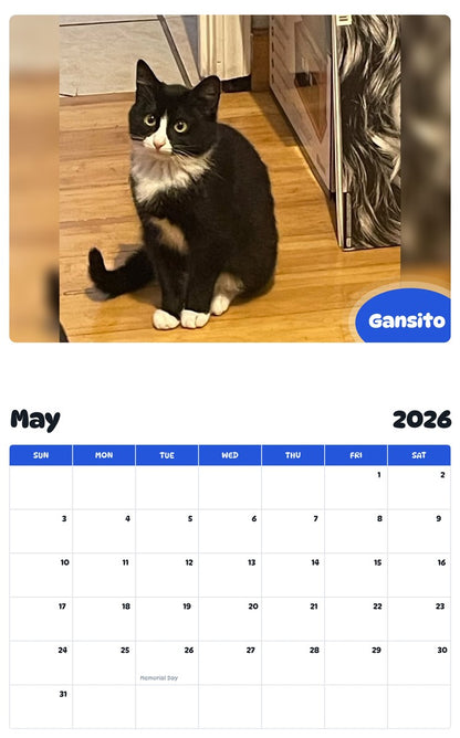 2026 - 2027 Gansito - Pawidols Pet Calendar