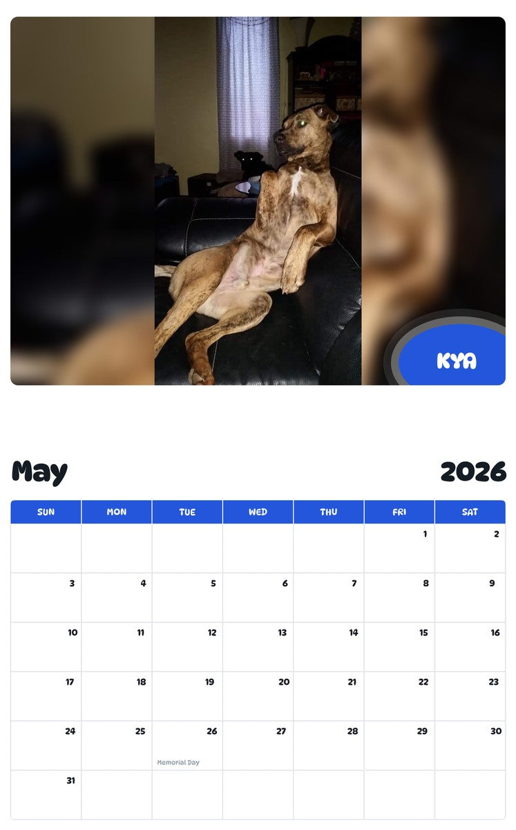 2026 - 2027 KYA - Pawidols Pet Calendar