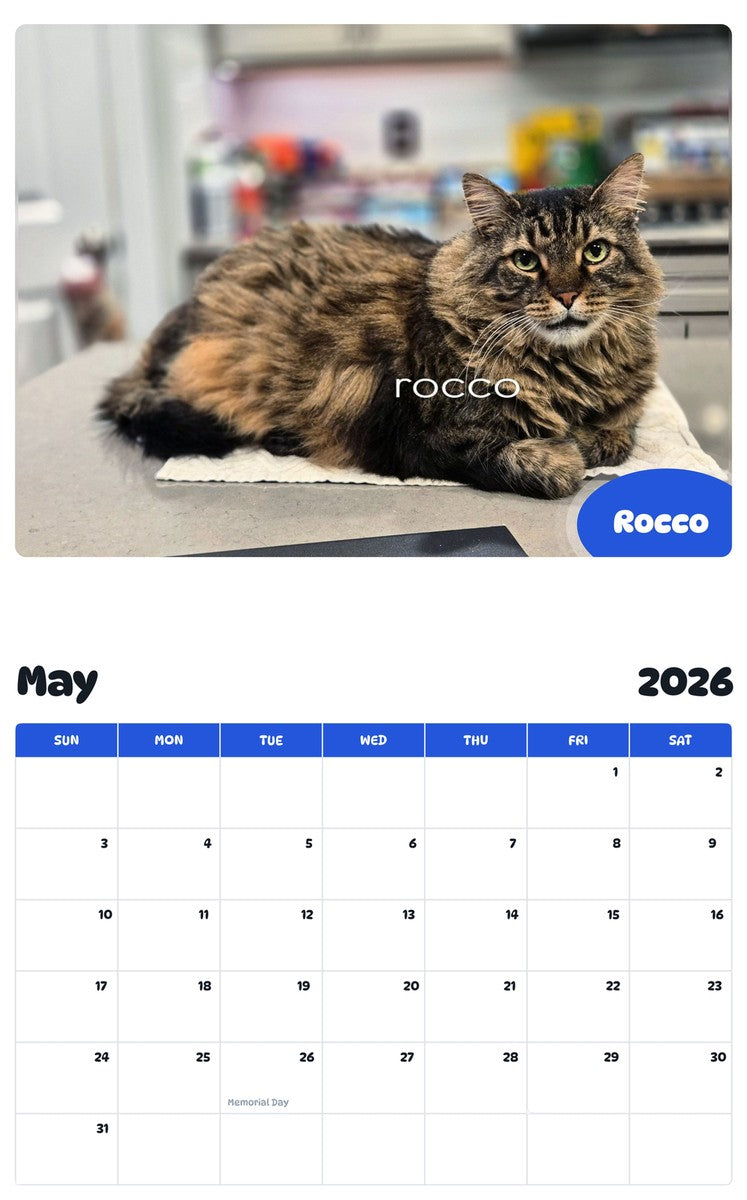 2026 - 2027 Rocco - Pawidols Pet Calendar