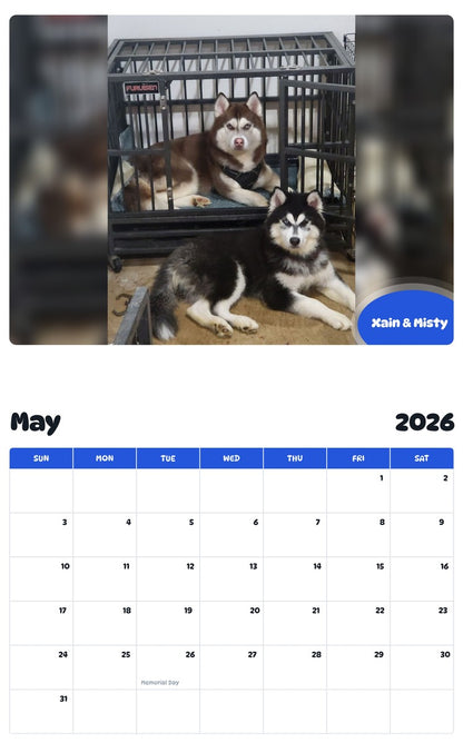 2026 - 2027 Xain & Misty - Pawidols Pet Calendar