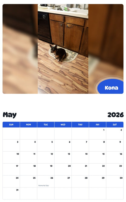 2026 - 2027 Kona - Pawidols Pet Calendar
