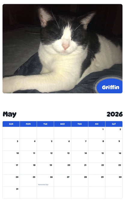 2026 - 2027 Griffin - Pawidols Pet Calendar
