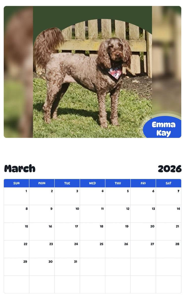November 2025 - October 2026 Emma Kay - Pawidols Pet Calendar