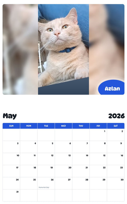 2026 - 2027 Azlan - Pawidols Pet Calendar