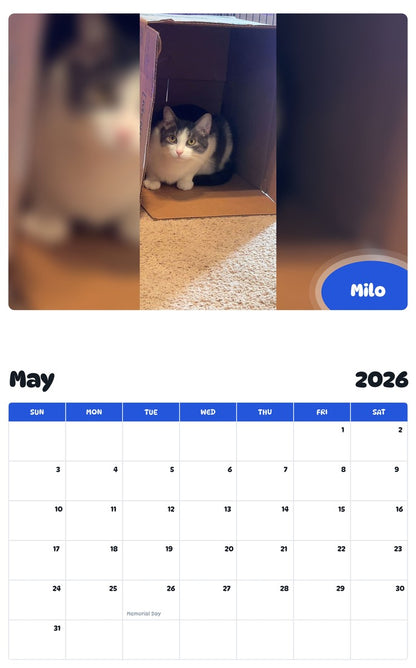 2026 - 2027 Milo - Pawidols Pet Calendar