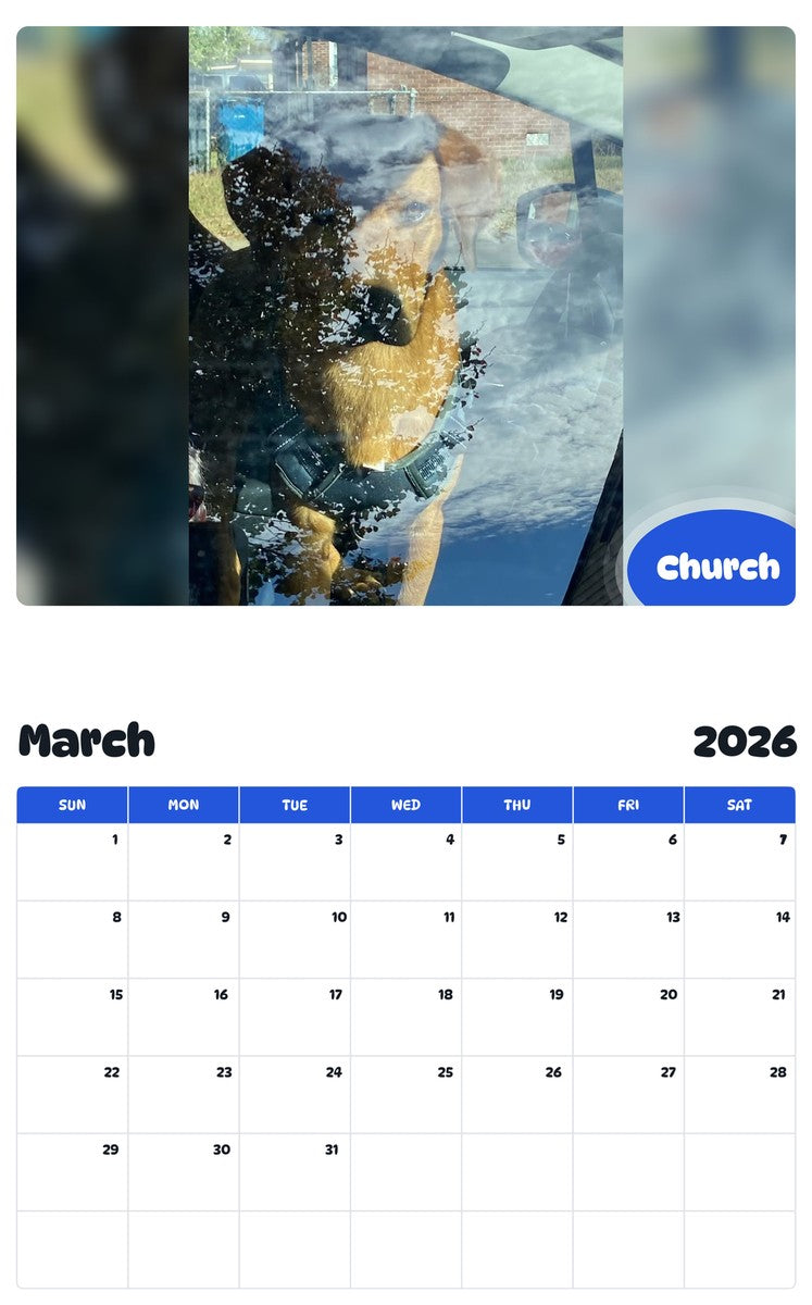 November 2025 - October 2026 Church - Pawidols Pet Calendar