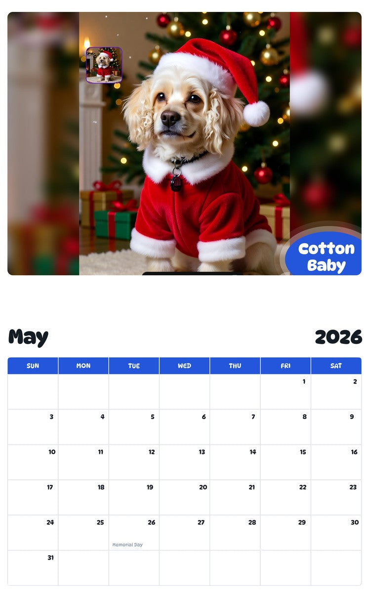 2026 - 2027 Cotton Baby - Pawidols Pet Calendar