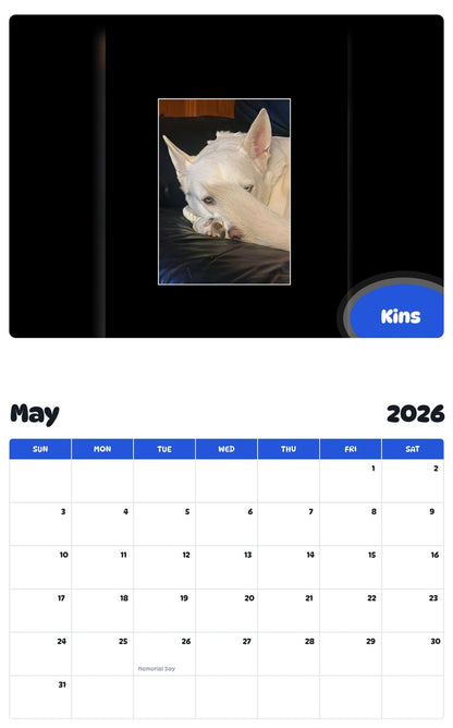 2026 - 2027 Kins - Pawidols Pet Calendar
