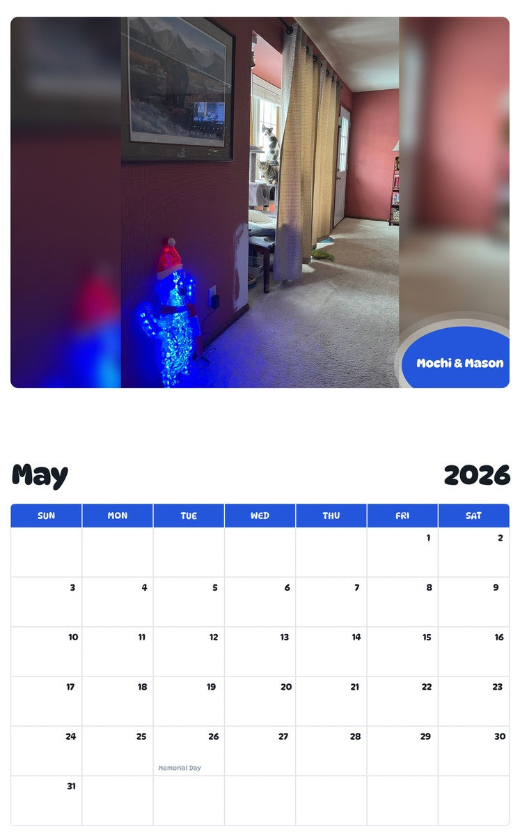 2026 - 2027 Mochi & Mason - Pawidols Pet Calendar
