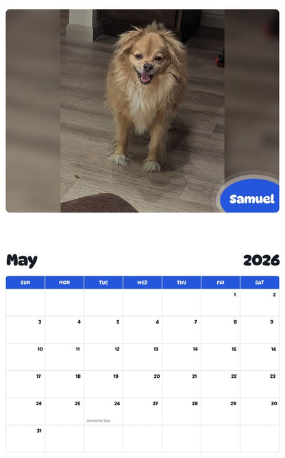 2026 - 2027 Samuel - Pawidols Pet Calendar