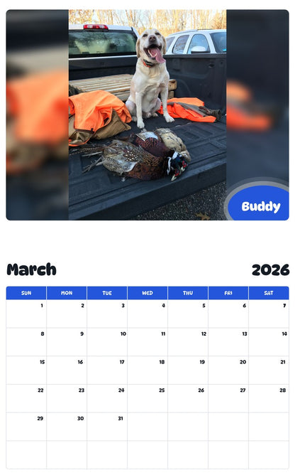 November 2025 - October 2026 Buddy - Pawidols Pet Calendar