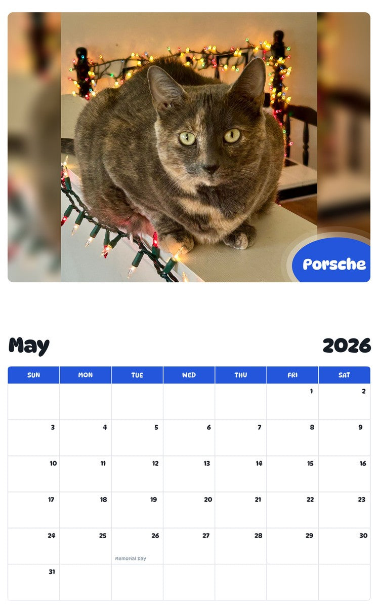 2026 - 2027 Porsche - Pawidols Pet Calendar