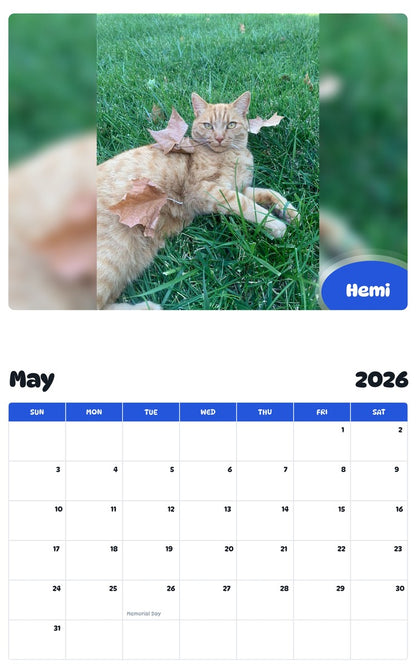 2026 - 2027 Hemi - Pawidols Pet Calendar