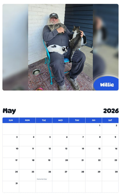 2026 - 2027 Willie - Pawidols Pet Calendar