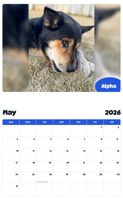 2026 - 2027 Alpha - Pawidols Pet Calendar