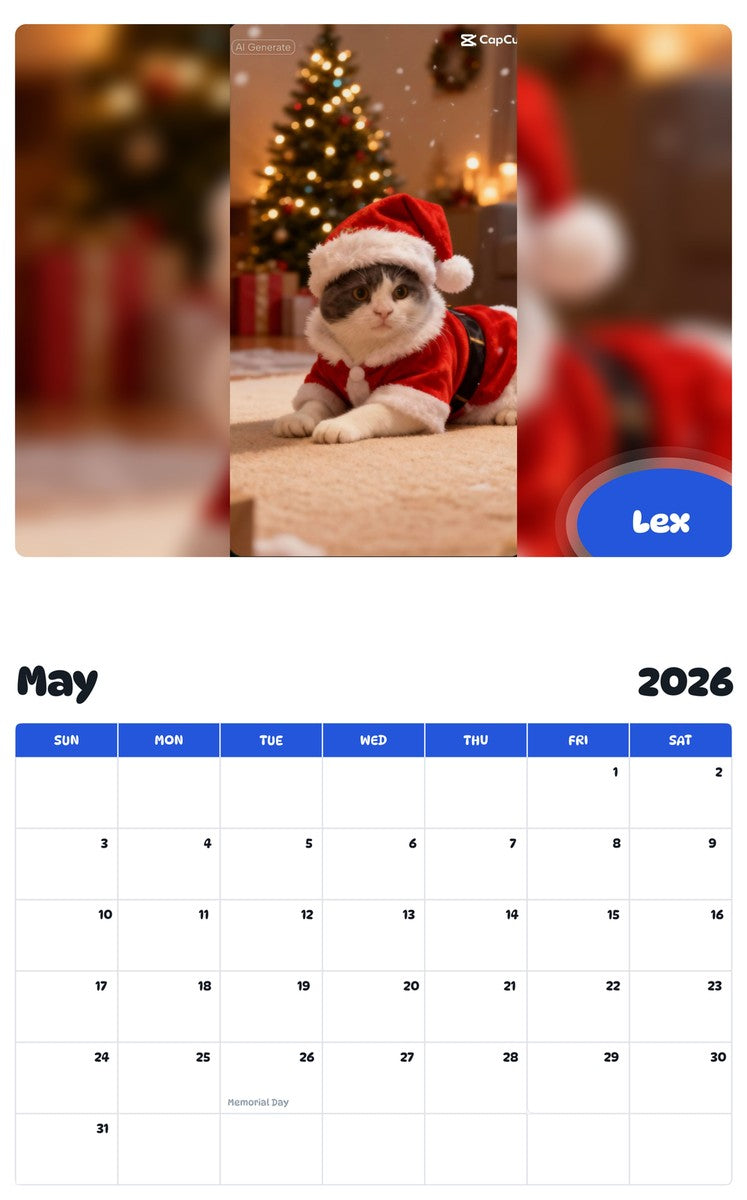 2026 - 2027 Lex - Pawidols Pet Calendar
