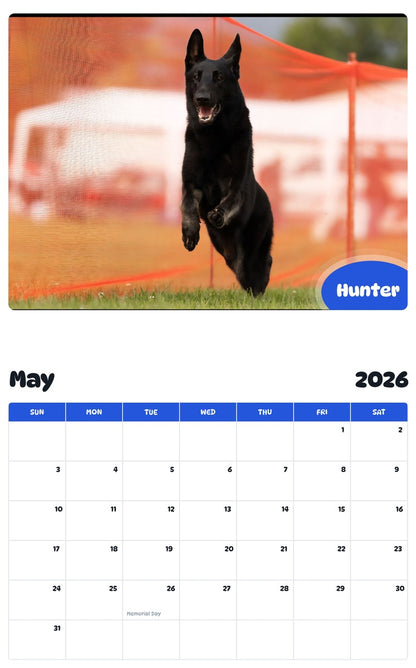 2026 - 2027 Hunter - Pawidols Pet Calendar