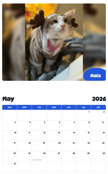 2026 - 2027 Nala - Pawidols Pet Calendar