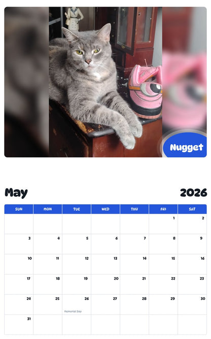 2026 - 2027 Nugget - Pawidols Pet Calendar