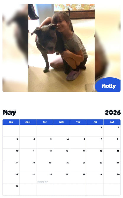 2026 - 2027 Molly - Pawidols Pet Calendar