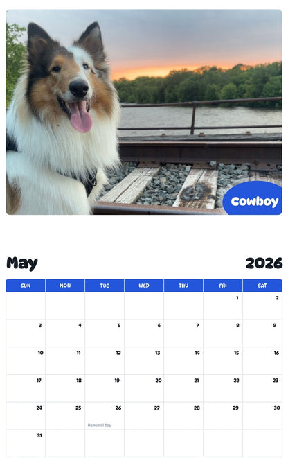 2026 - 2027 Cowboy - Pawidols Pet Calendar