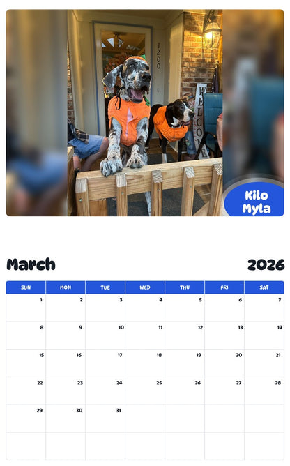 November 2025 - October 2026 Kilo Myla - Pawidols Pet Calendar