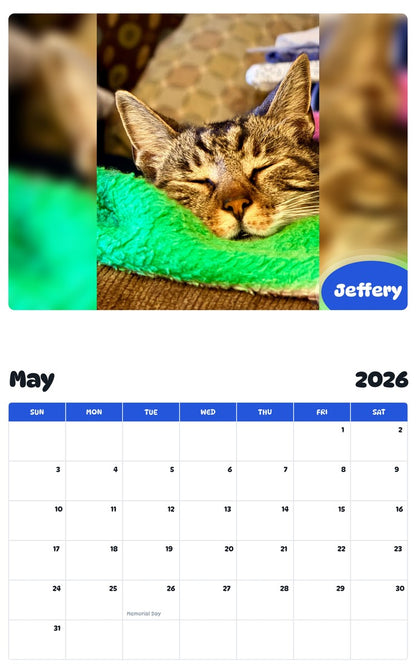 2026 - 2027 Jeffery - Pawidols Pet Calendar