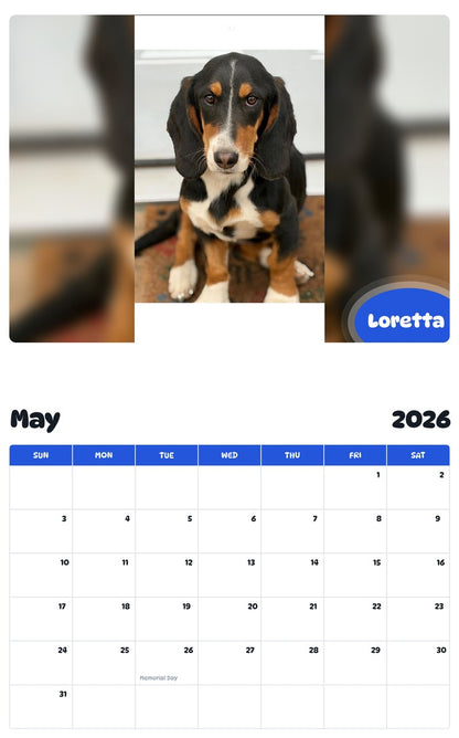 2026 - 2027 Loretta - Pawidols Pet Calendar
