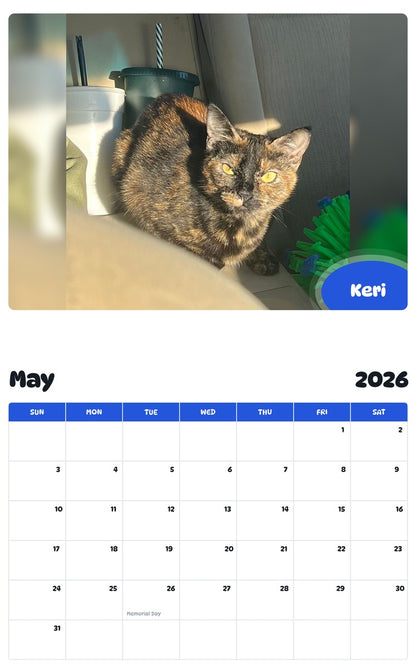 2026 - 2027 Keri - Pawidols Pet Calendar
