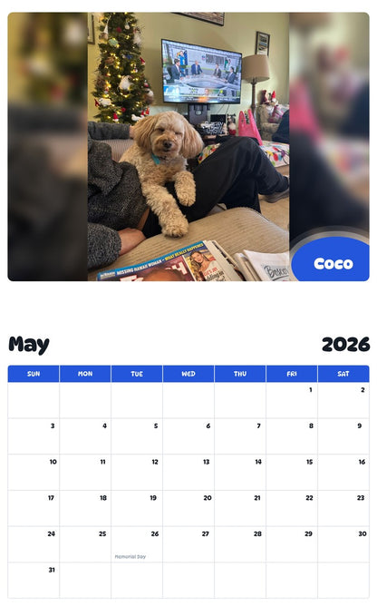 2026 - 2027 Coco - Pawidols Pet Calendar