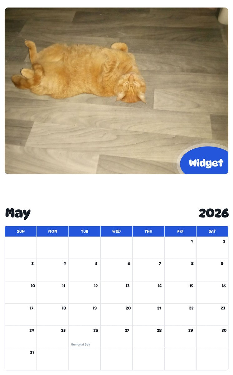 2026 - 2027 Widget - Pawidols Pet Calendar