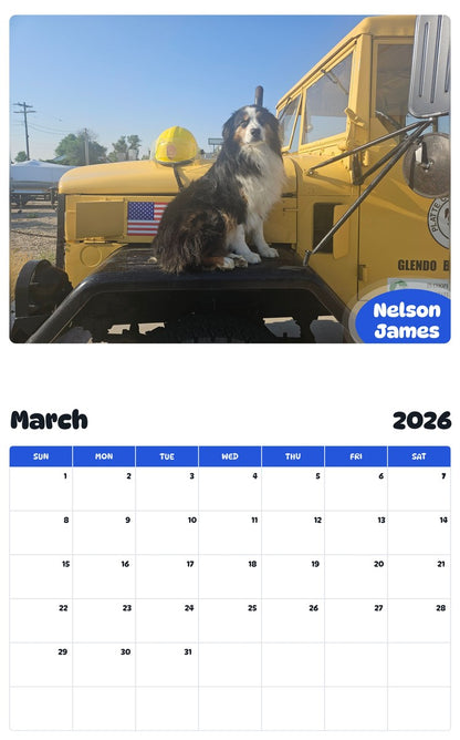 November 2025 - October 2026 Nelson James - Pawidols Pet Calendar