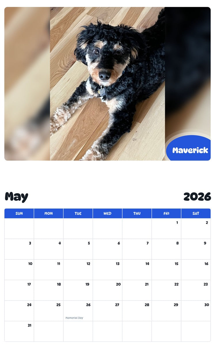 2026 - 2027 Maverick - Pawidols Pet Calendar