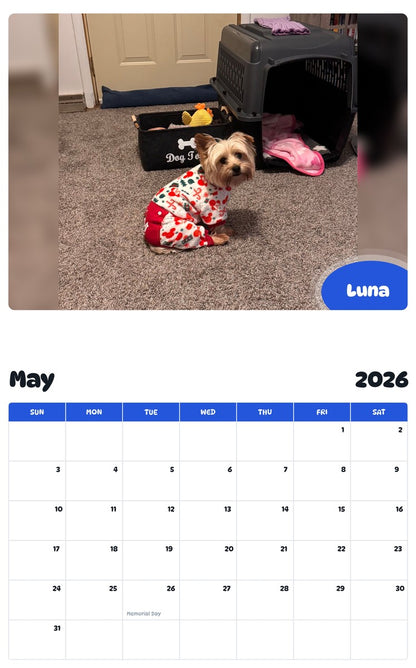 2026 - 2027 Luna - Pawidols Pet Calendar