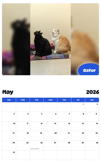 2026 - 2027 Gator - Pawidols Pet Calendar
