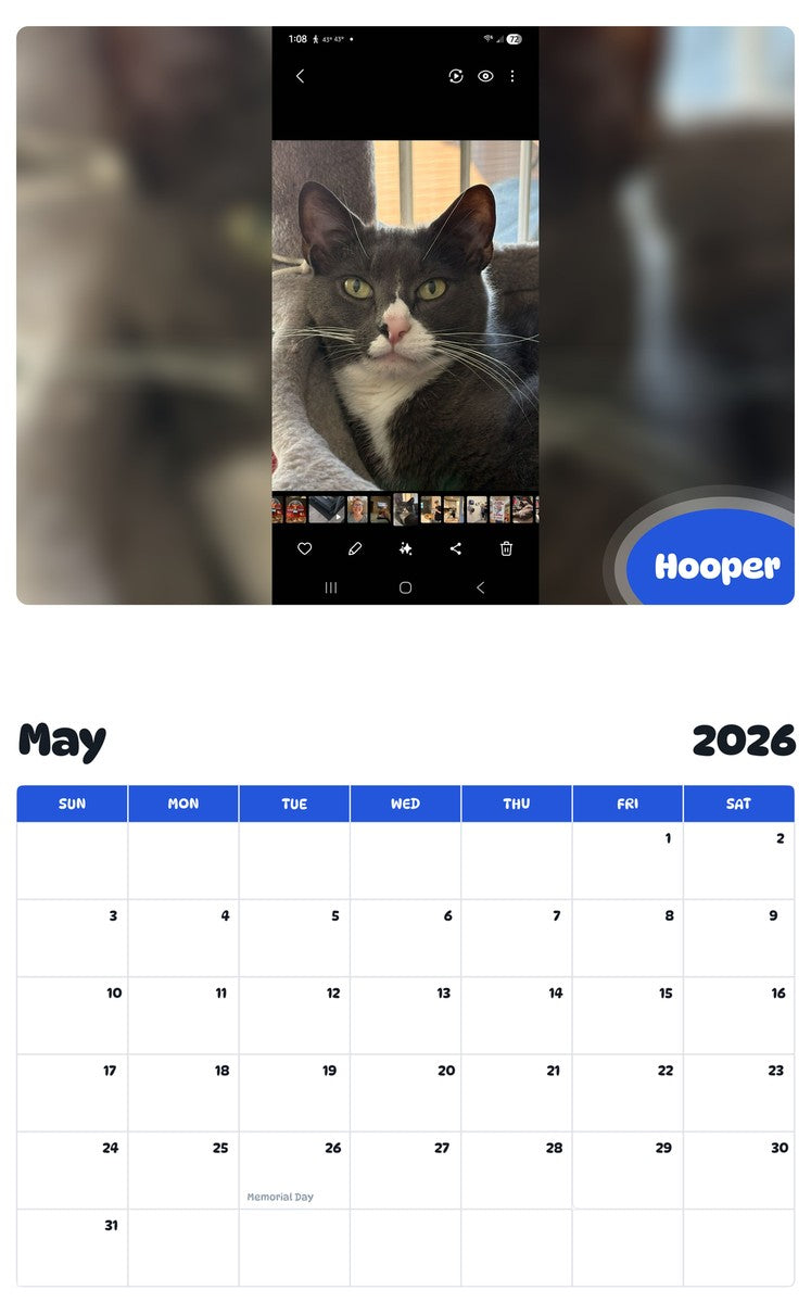 2026 - 2027 Hooper - Pawidols Pet Calendar