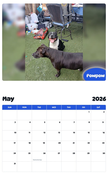 2026 - 2027 Powpow - Pawidols Pet Calendar