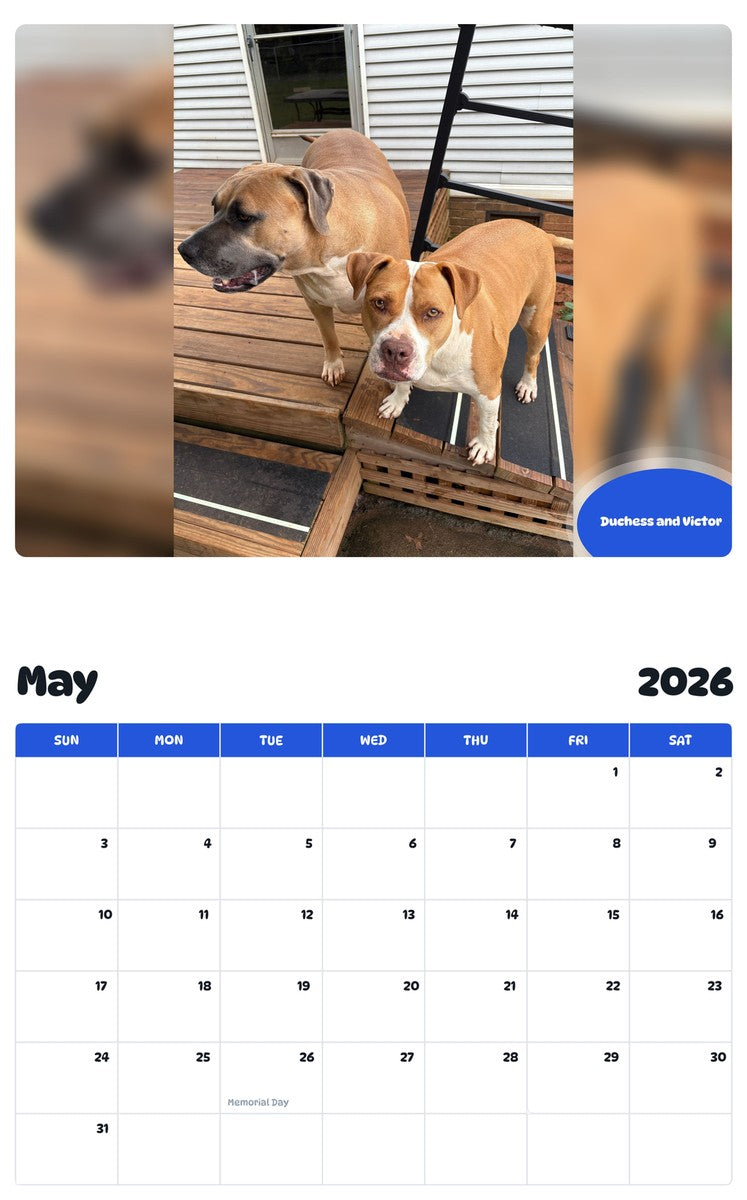 2026 - 2027 Duchess and Victor - Pawidols Pet Calendar