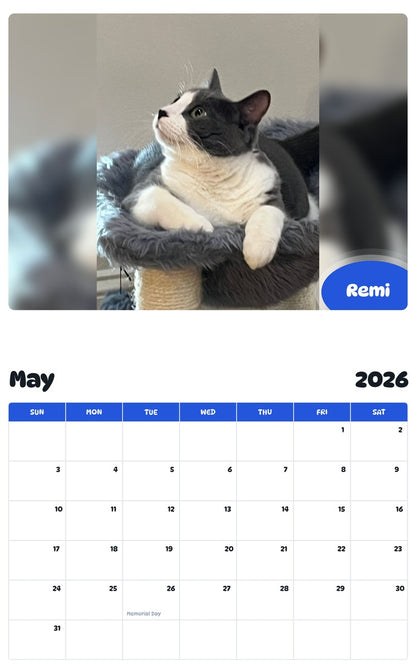 2026 - 2027 Remi - Pawidols Pet Calendar